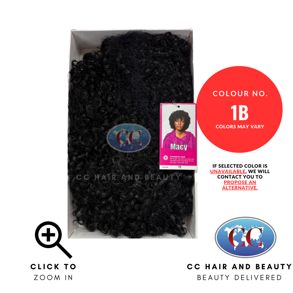 Sleek Synthetic Hair Wig Fashion - Macy-Colour 1B