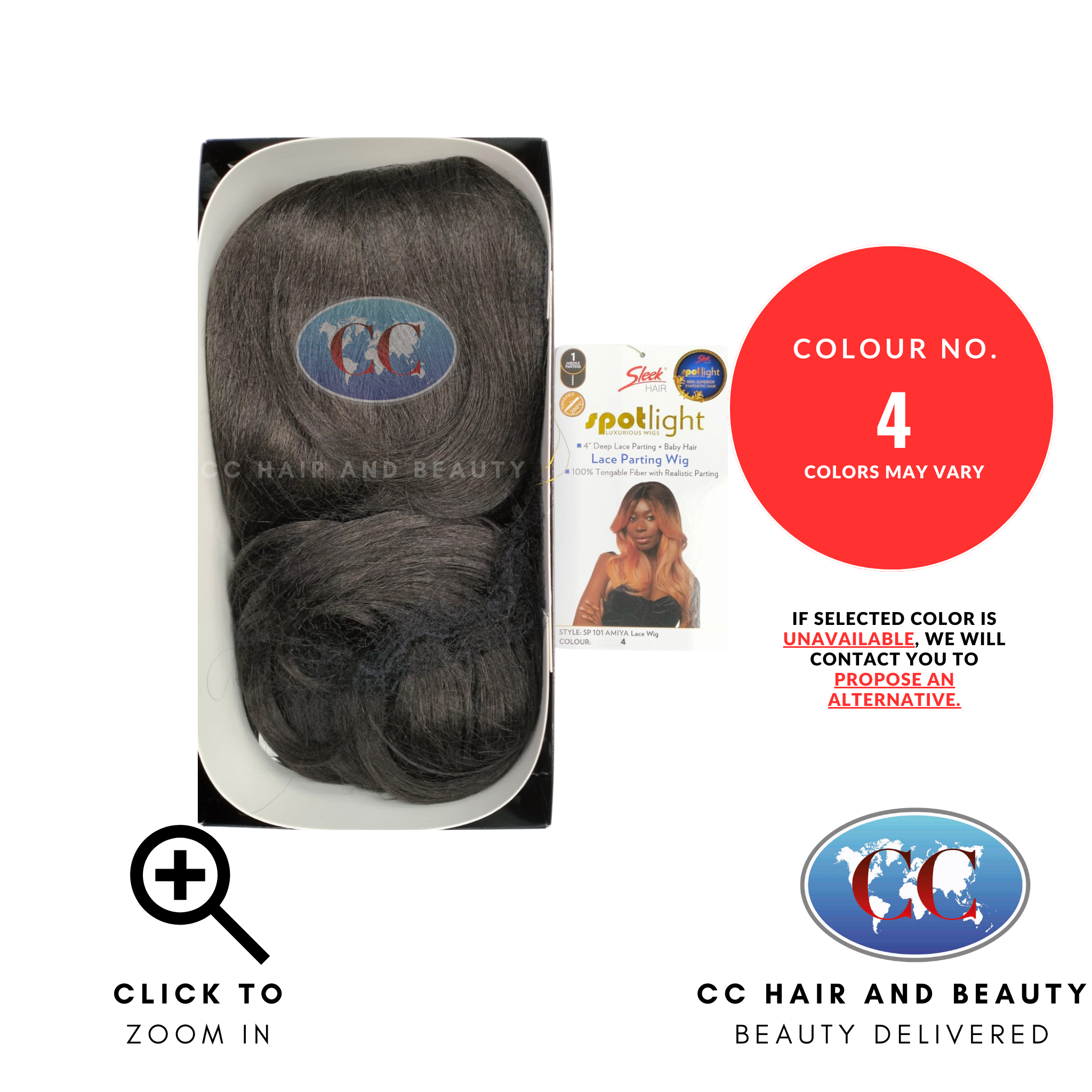 Sleek Synthetic Lace Wig - Amiya Wig-colour 4