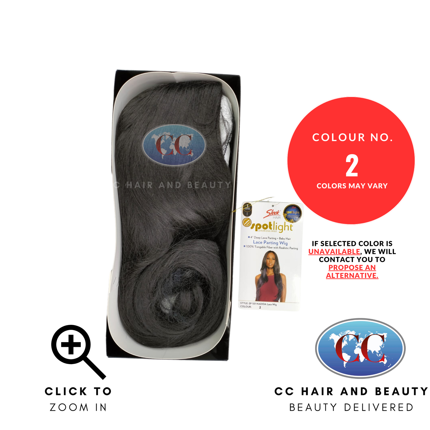Sleek Synthetic Hair Spotlight Luxurious Wig - Nadida- colour 2