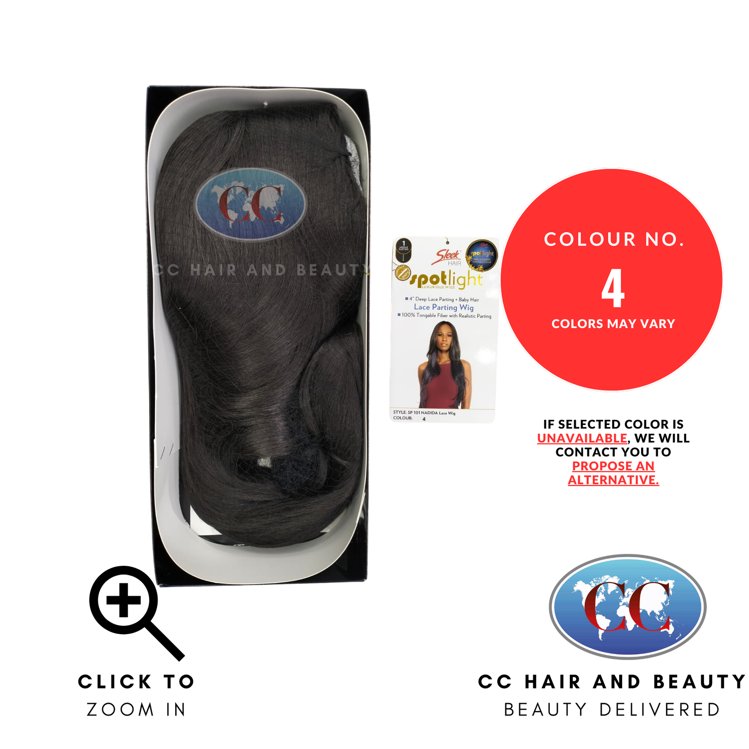 Sleek Synthetic Hair Spotlight Luxurious Wig - Nadida- colour 4