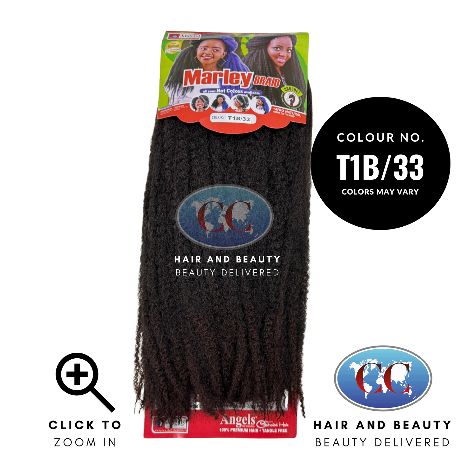 Angels Synthetic Crochet Hair - Marley Braids 120g-Colour T1B/33