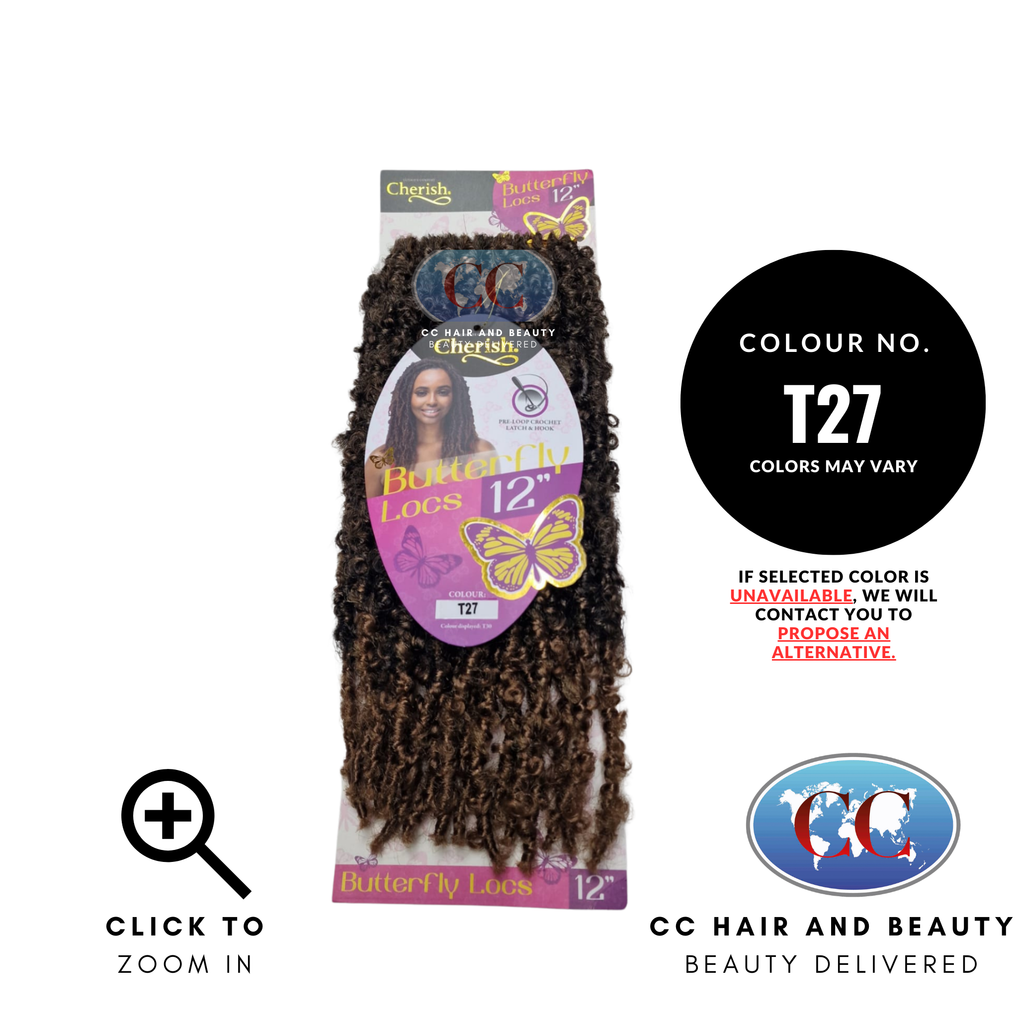 Cherish Butterfly Locs 12"