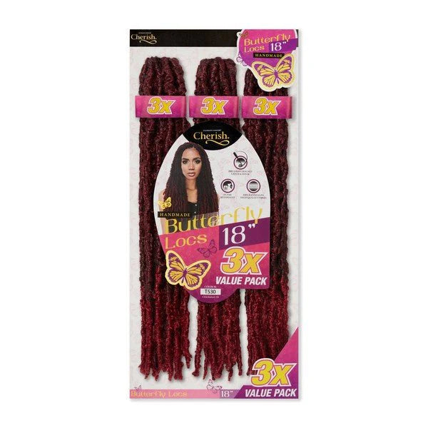 Cherish Butterfly Locs Crochet Hair 18” 3x Value Pack