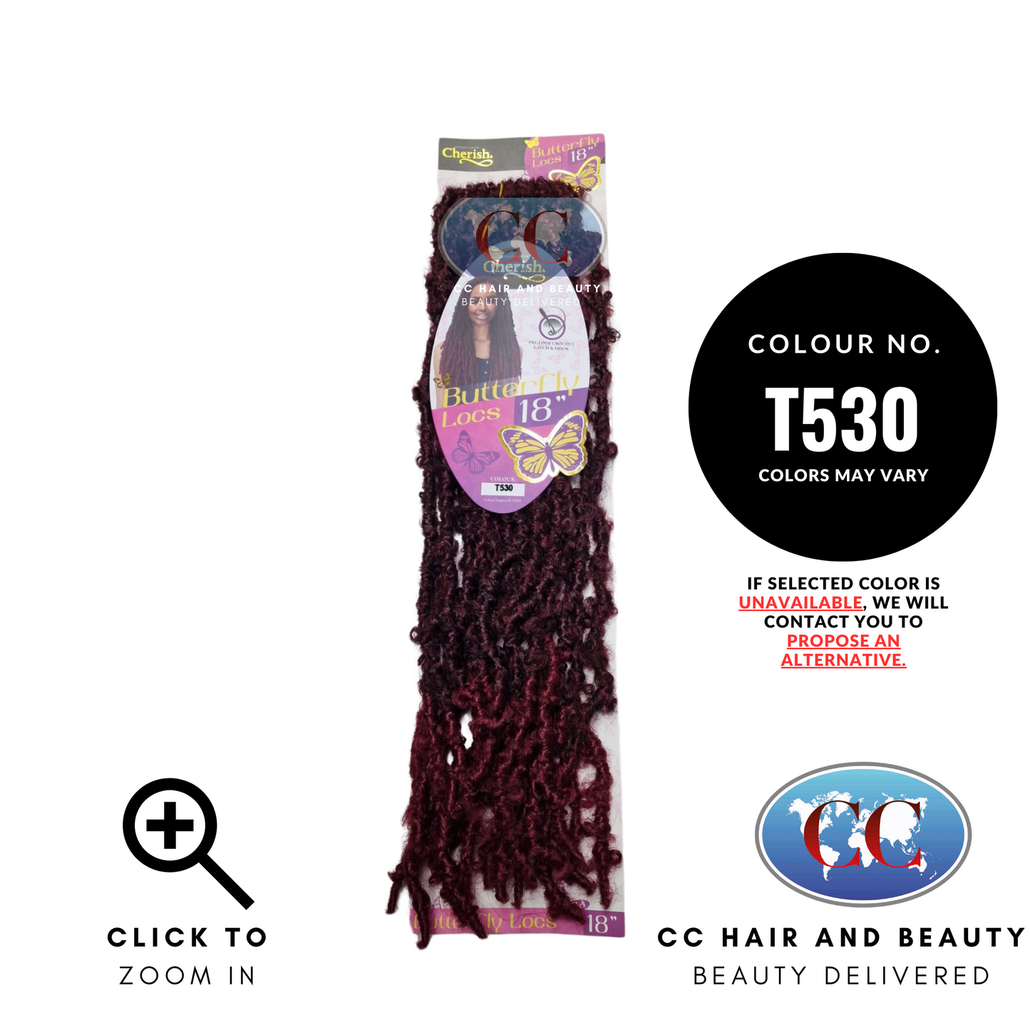 Cherish - Pre-Loop Crochet Braid Hair Extensions - Butterfly Locs 18''-colour T530