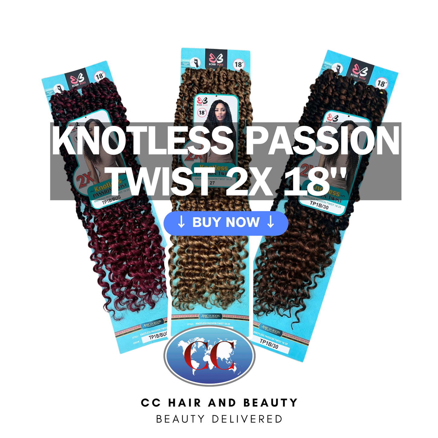 Bobbi Boss Crocher Braids Knotless Passion Twist 18" & 24"