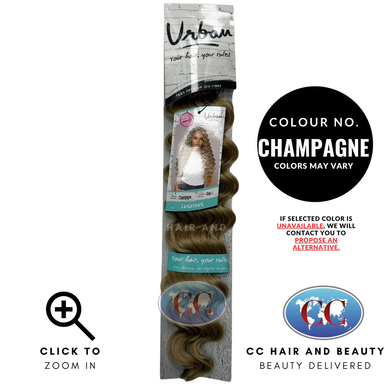 Urban Protective Hair Style Crochet Braids- Luscious 20" - CHAMPAGNE