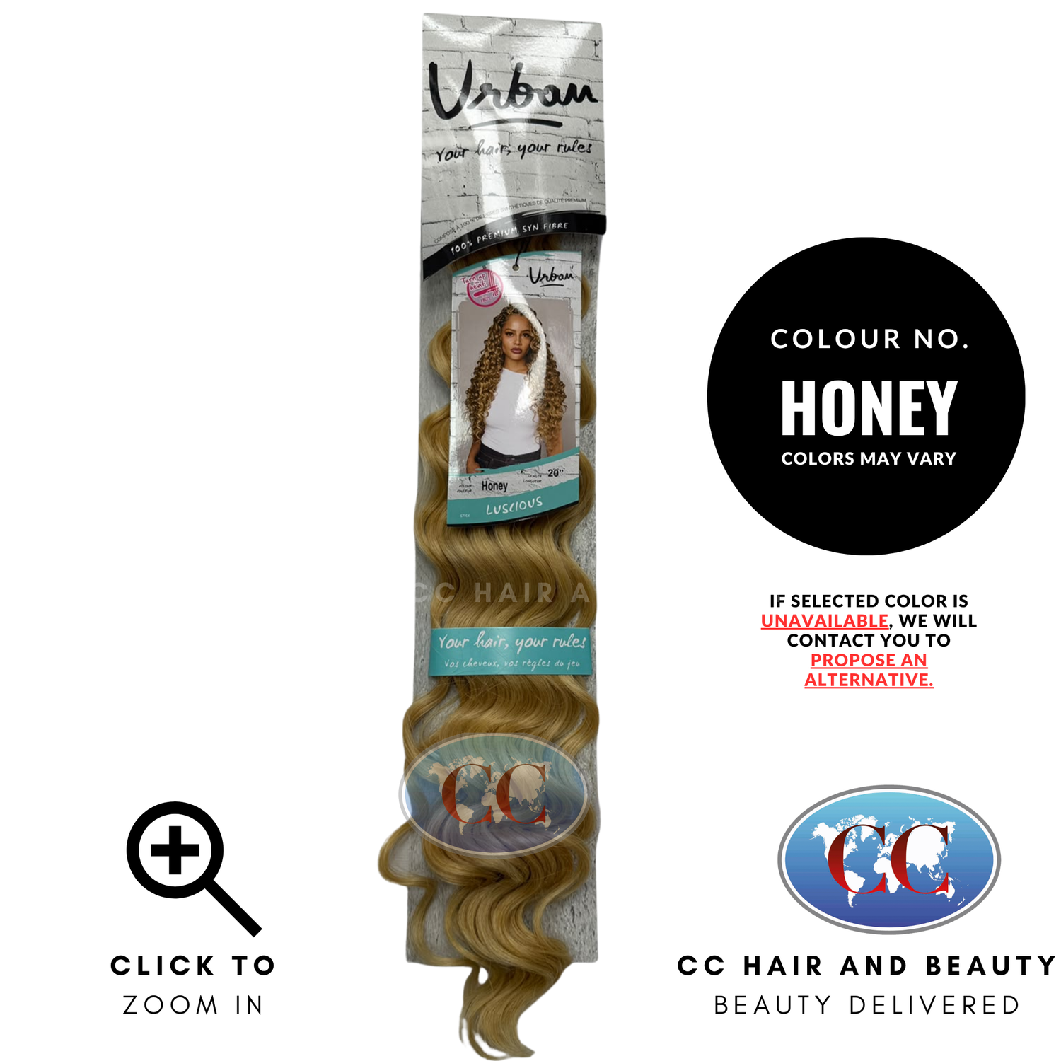 Urban Protective Hair Style Crochet Braids- Luscious 20" - HONEY