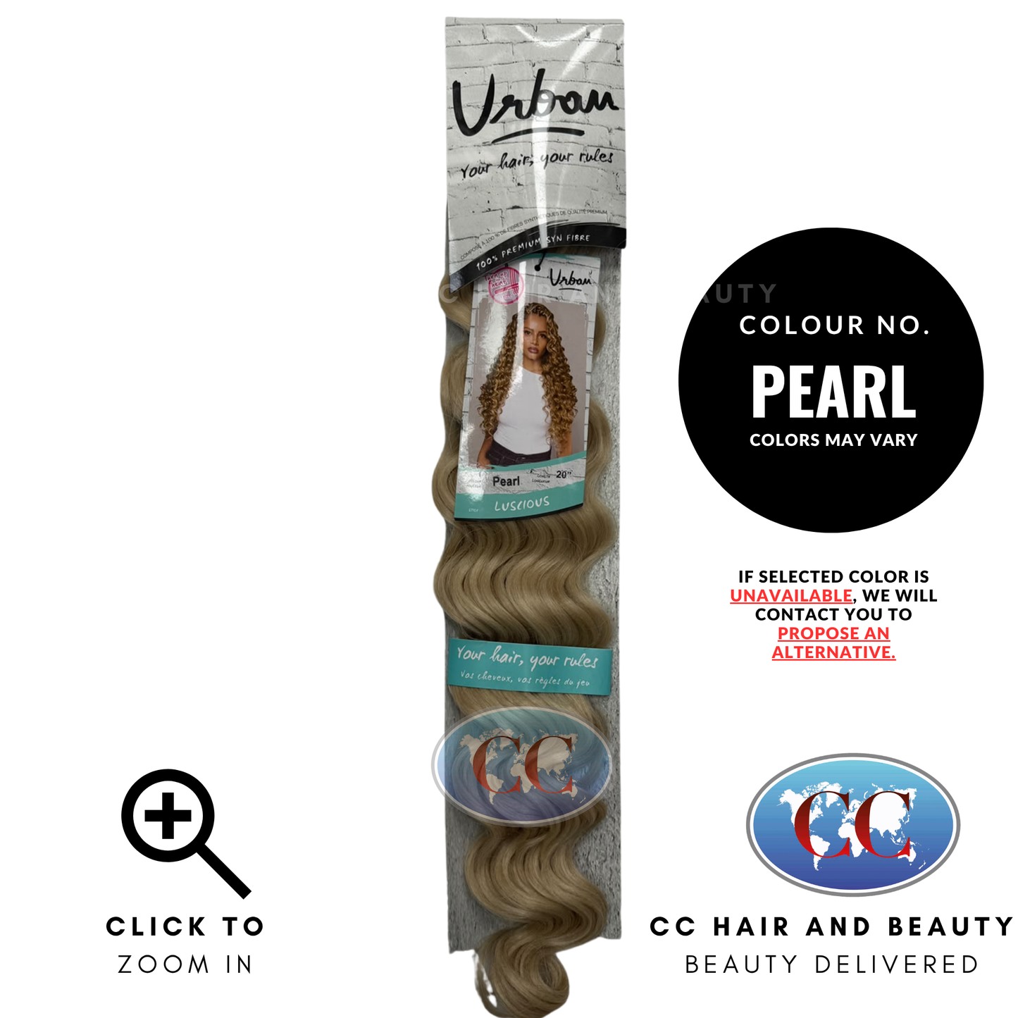 Urban Protective Hair Style Crochet Braids- Luscious 20" - PEARL
