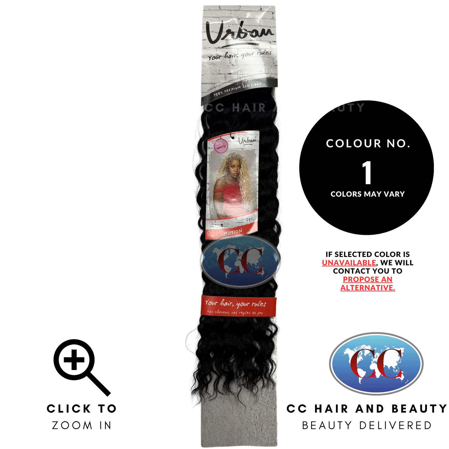 Urban Protective Hair Style Crochet Braids- Motion 21" - 1