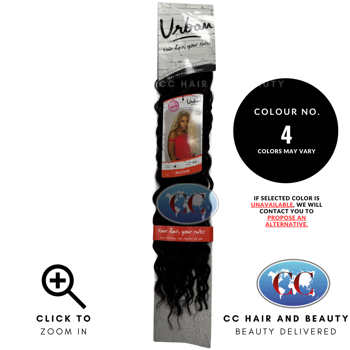 Urban Protective Hair Style Crochet Braids- Motion 21" - 4