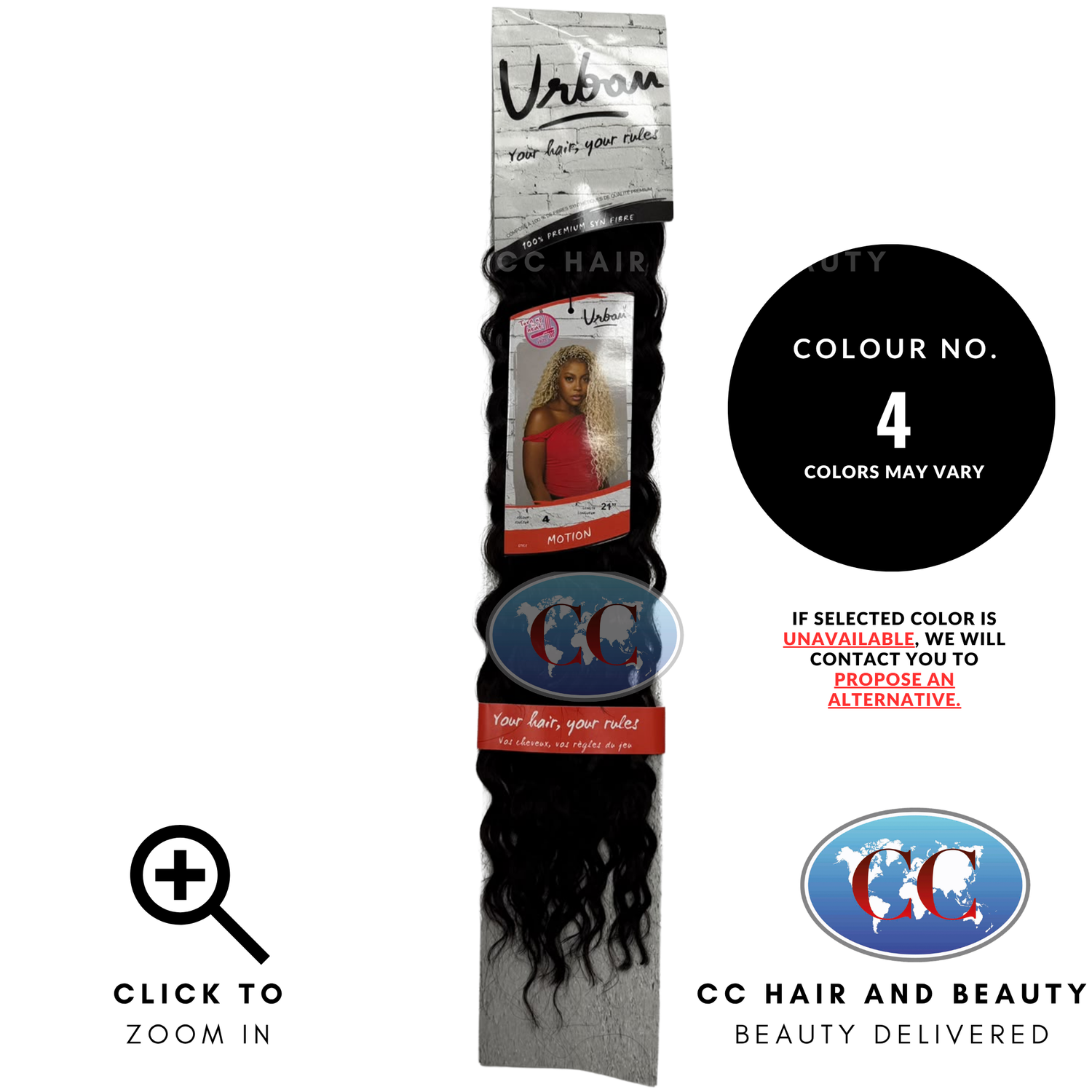 Urban Protective Hair Style Crochet Braids- Motion 21" - 4
