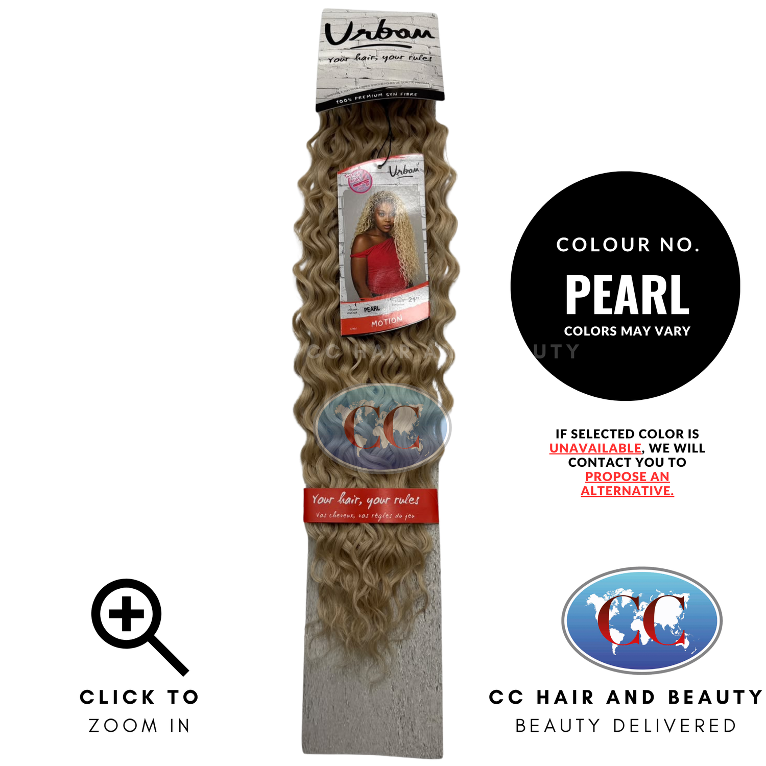 Urban Protective Hair Style Crochet Braids- Motion 21" - PEARL