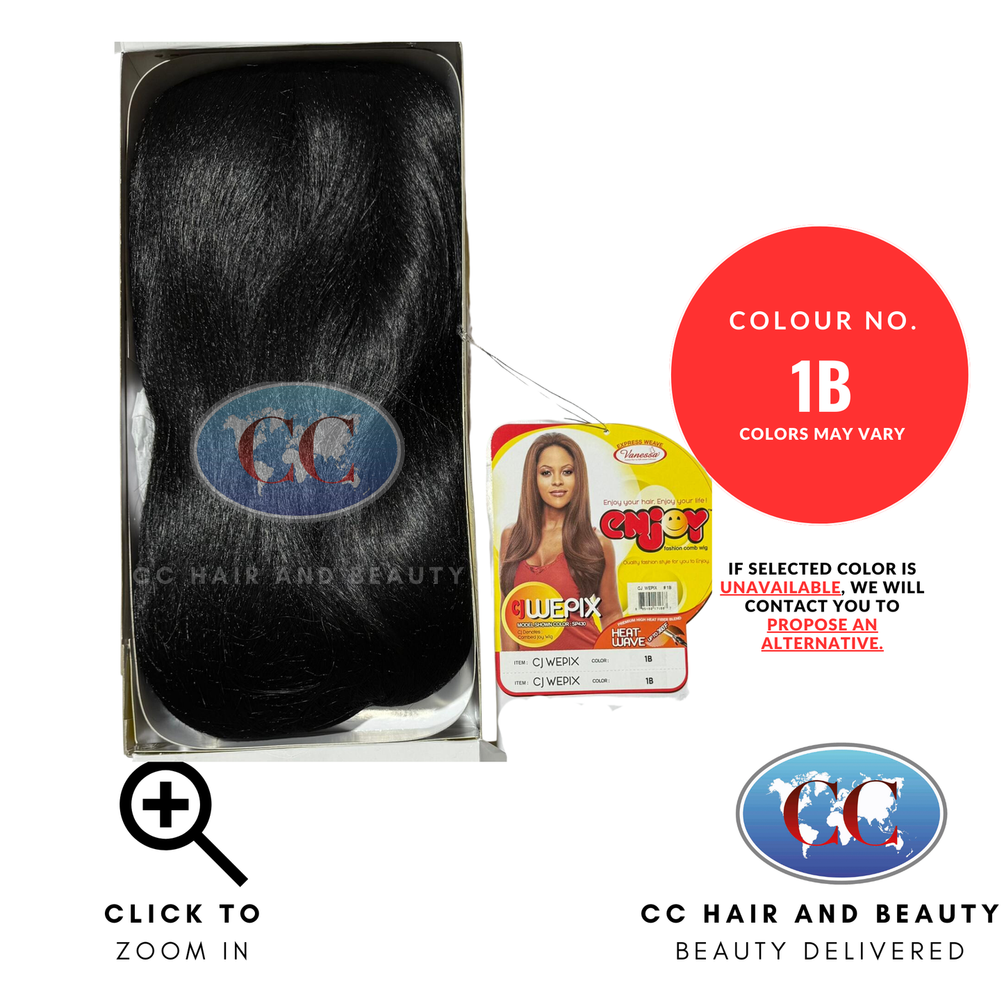 Vanessa Enjoy Fashion Comb Wig - Cj Wepix-Colour 1B
