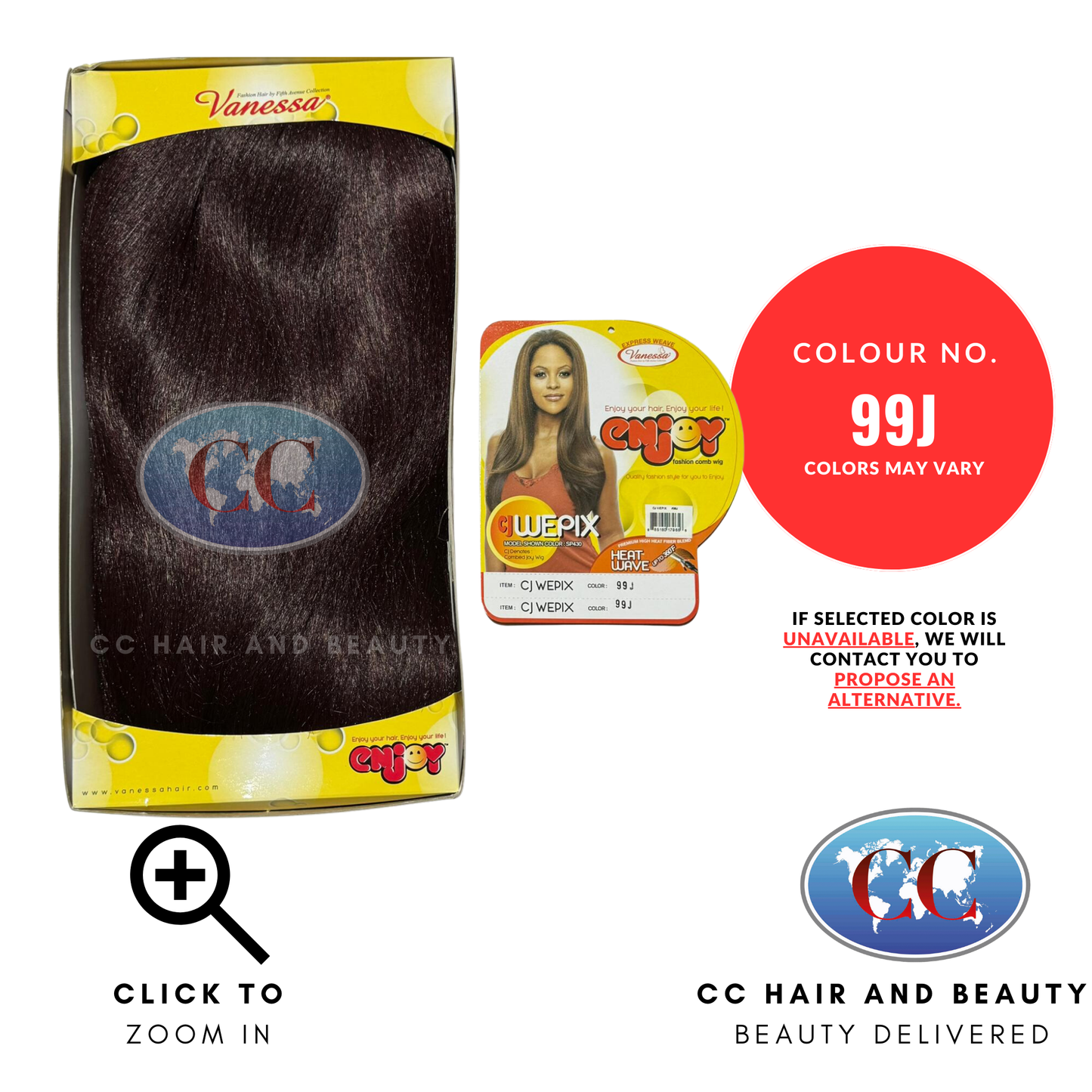 Vanessa Enjoy Fashion Comb Wig - Cj Wepix-Colour 99J