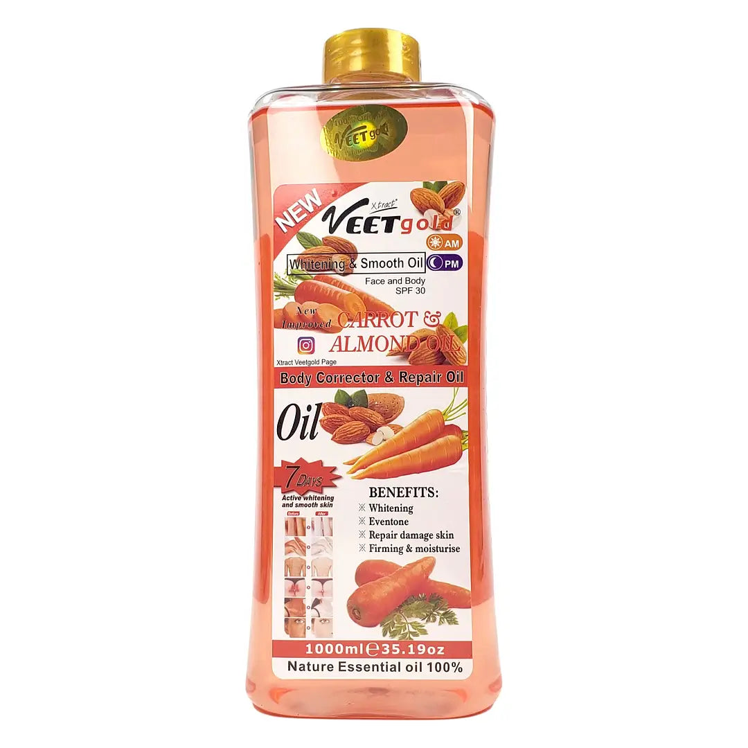 Veet Gold Carrot & Almond Body Corrector & Repair Oil Oil 1000ml