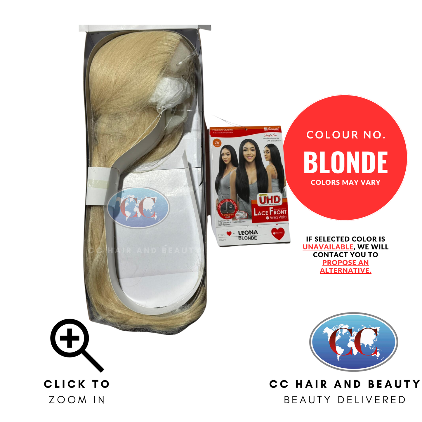 Vella Vella Synthetic Lace Front Wig - Leona-Colour BLONDE