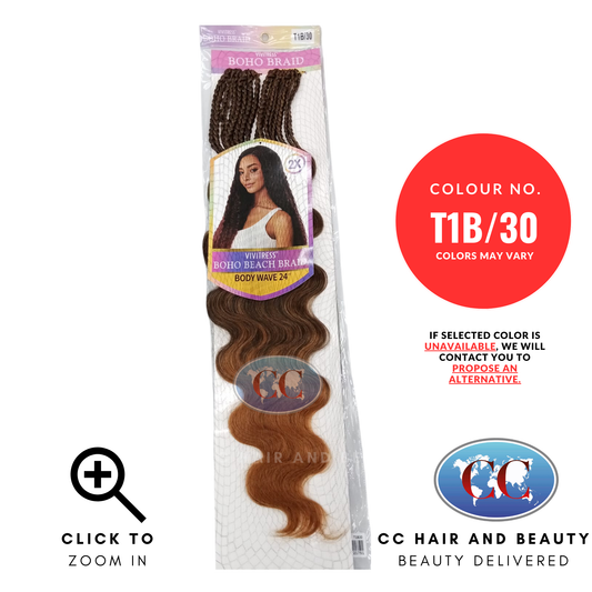 Vivitress Boho Beach Braid Body Wave 24"- colour T1B/30