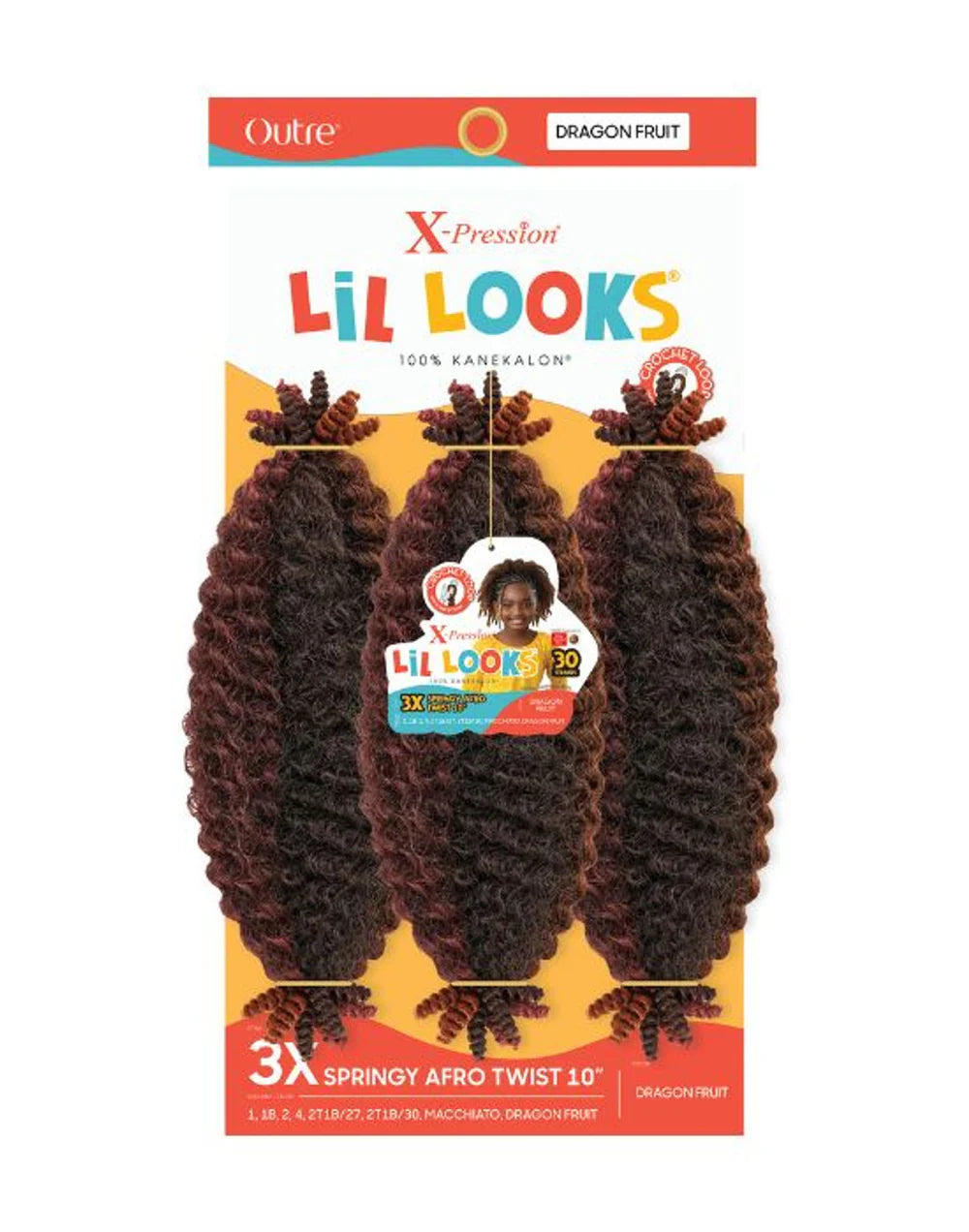 X Pression Lil Looks 3x Springy Afro Twist 10"