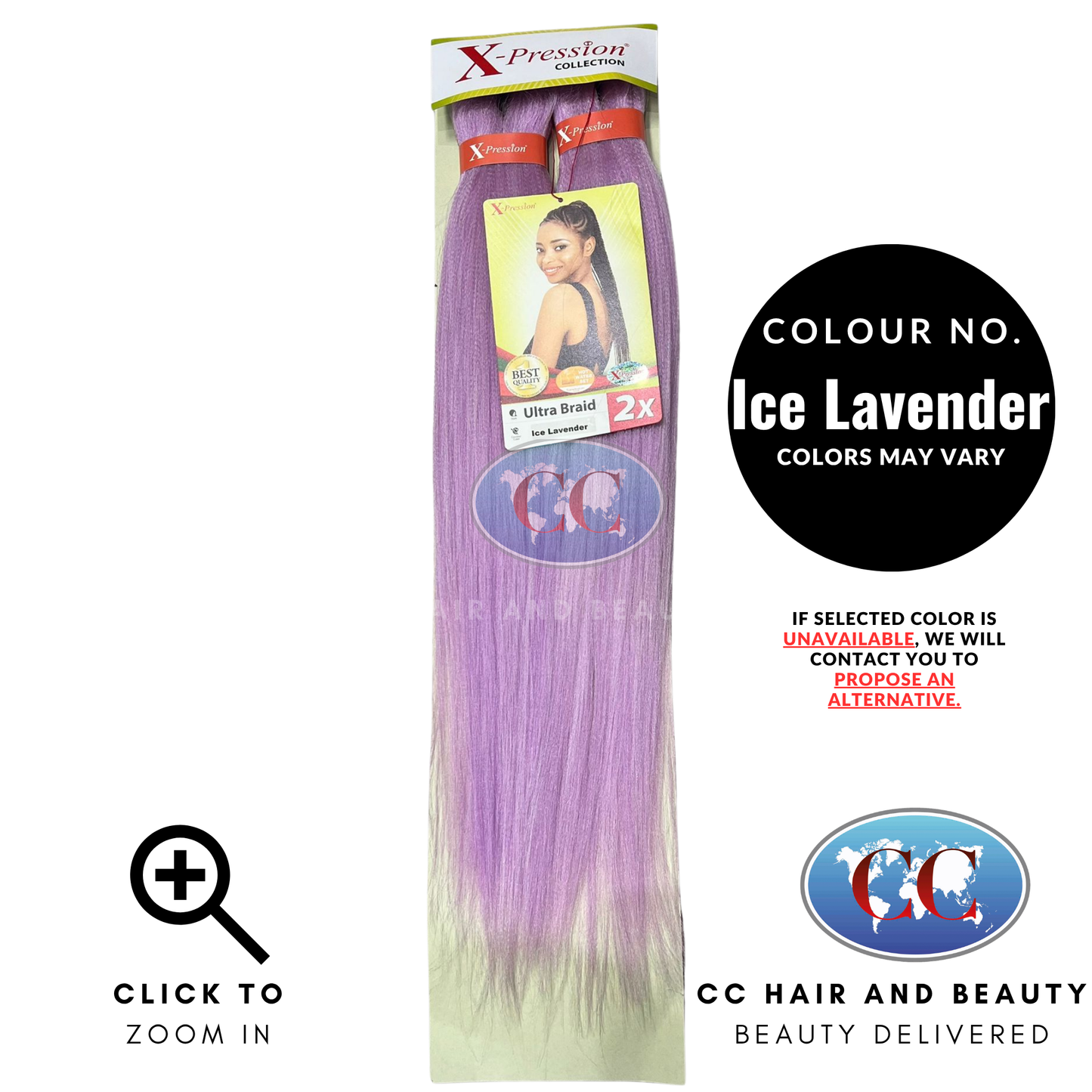 X-Pression Ultra Braid 2X Pre-Stretched Braiding Hair-Ice Lavender