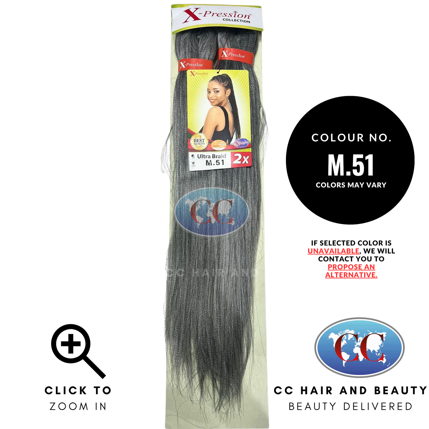X-Pression Ultra Braid 2X Pre-Stretched Braiding Hair-M.51