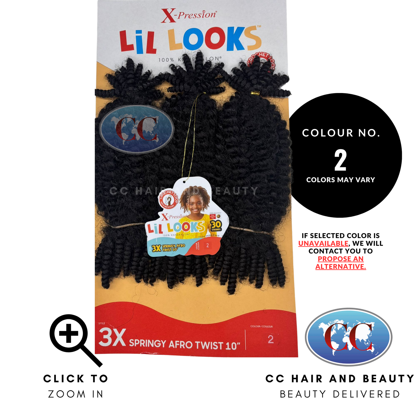 X Pression Lil Looks 3x Springy Afro Twist 10" - 2