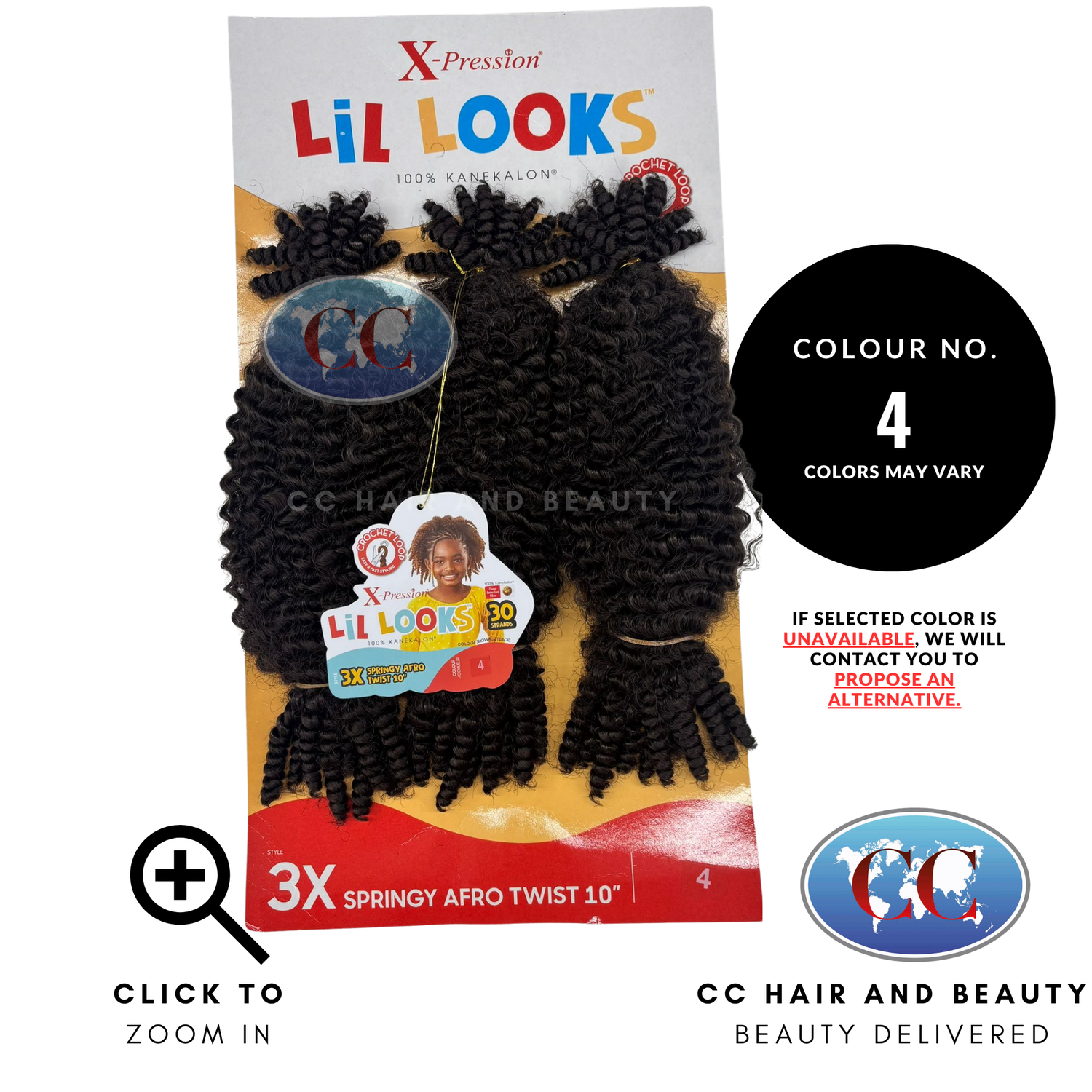 X Pression Lil Looks 3x Springy Afro Twist 10" - 4