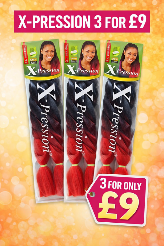Xpression Synthetic Braids - Ultra Braid 82" & 165g - 3 for £9*