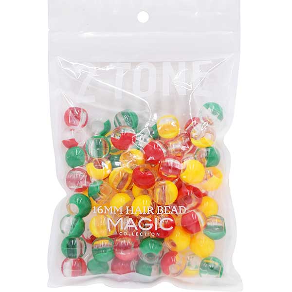Magic Collection- 16mm ROUND HAIR BEADS