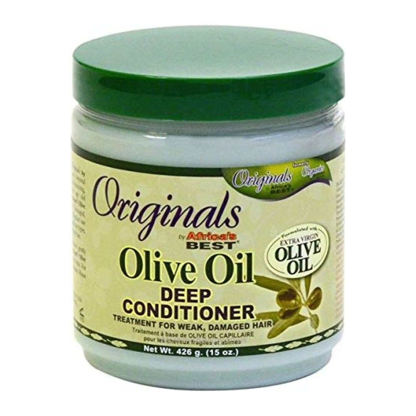 Africa's Best Organics Olive Oil Deep Conditioner 15oz 426g tub for dry and damaged hair
