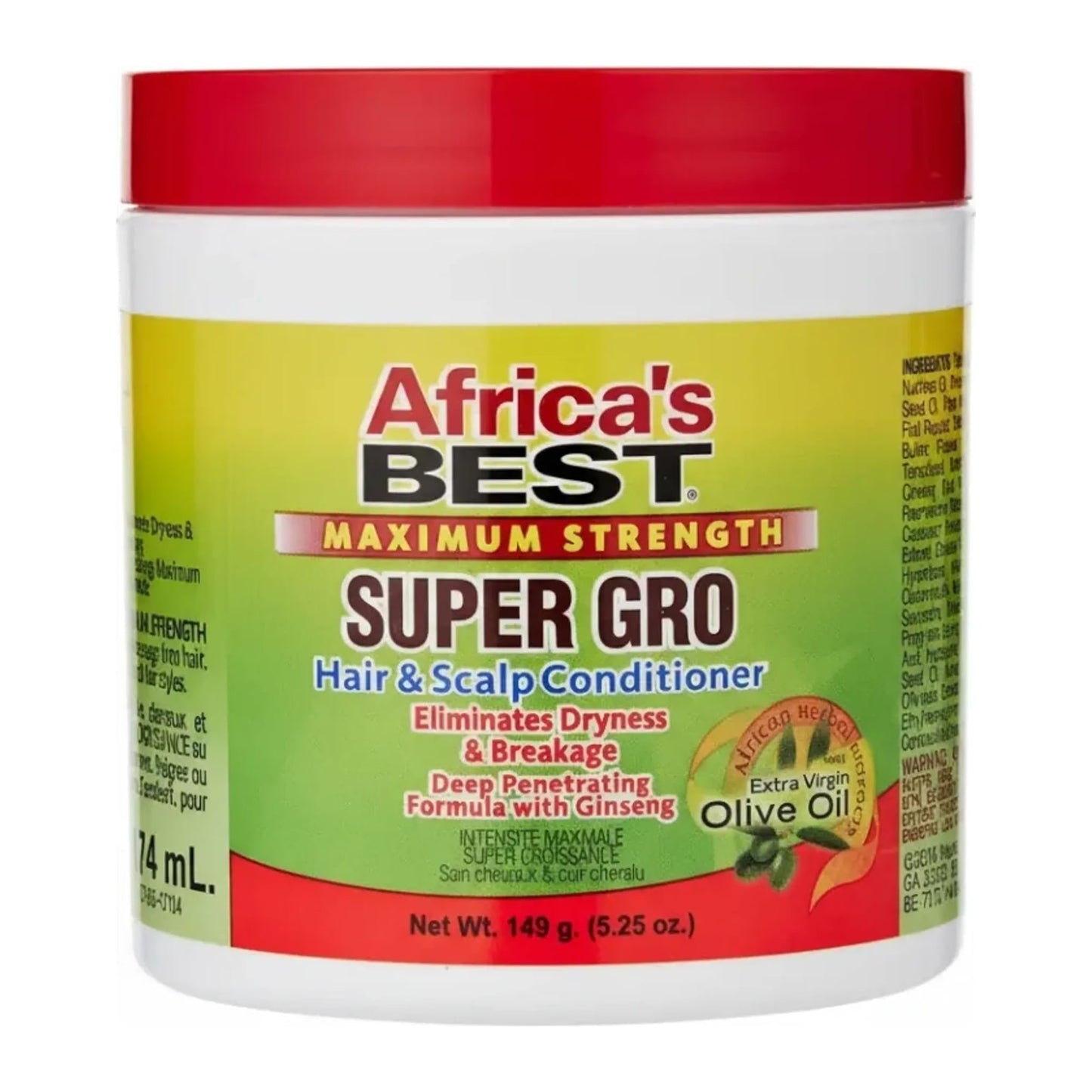Africa's Best Super Gro Hair & Scalp Conditioner with coconut oil, 175ml pack