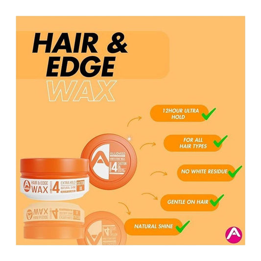 Allored Professional Castor Oil Edge Styling Wax strong hold melon scent 150ml