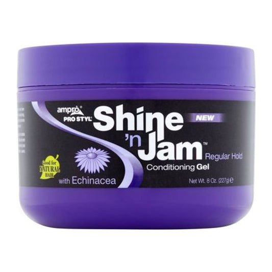 Ampro Shine 'N Jam Conditioning Gel Regular Hold 8oz 227g jar