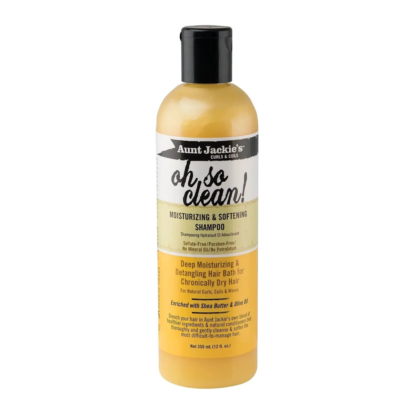 Aunt Jackies Oh So Clean Moisturizing & Softening Shampoo 355ml bottle