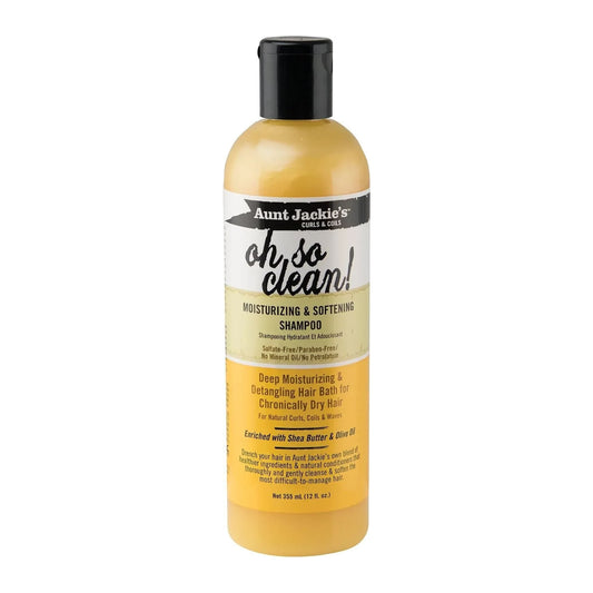 Aunt Jackies Oh So Clean Moisturizing & Softening Shampoo 355ml bottle