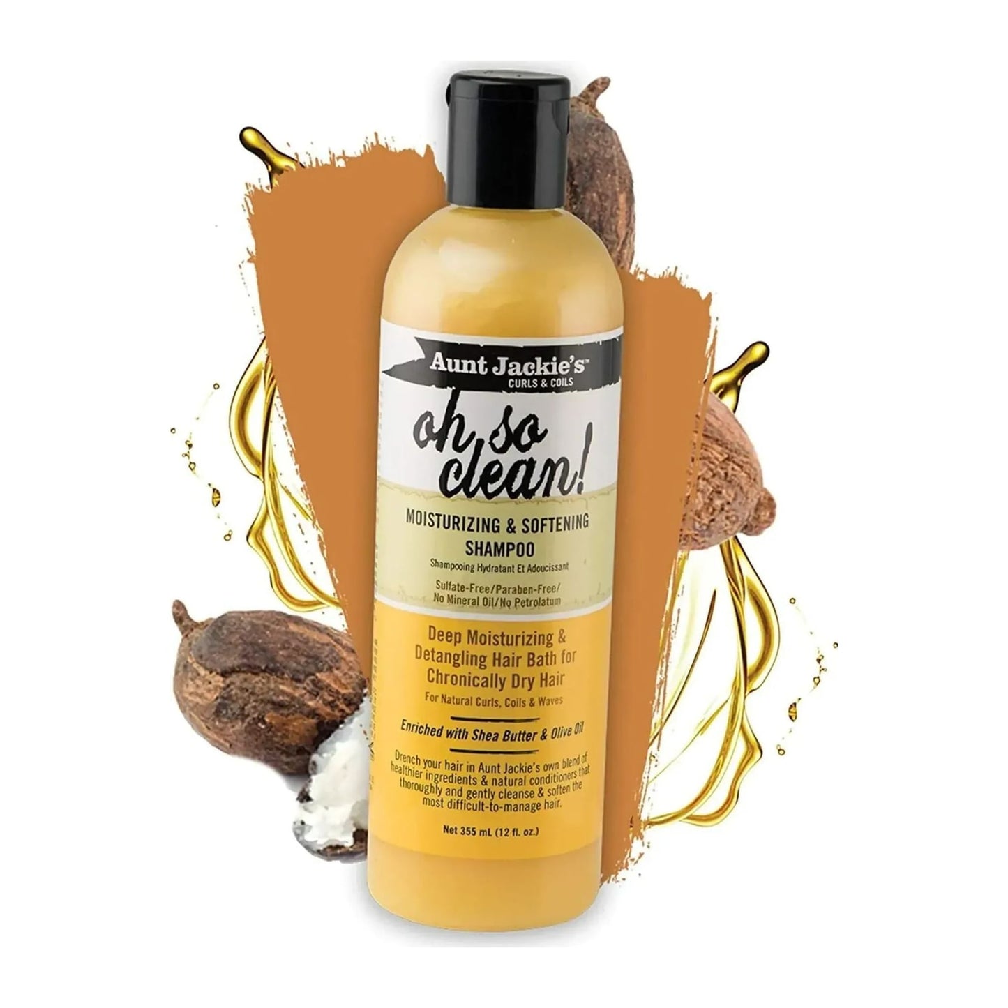 Aunt Jackies Oh So Clean Moisturizing & Softening Shampoo 355ml bottle