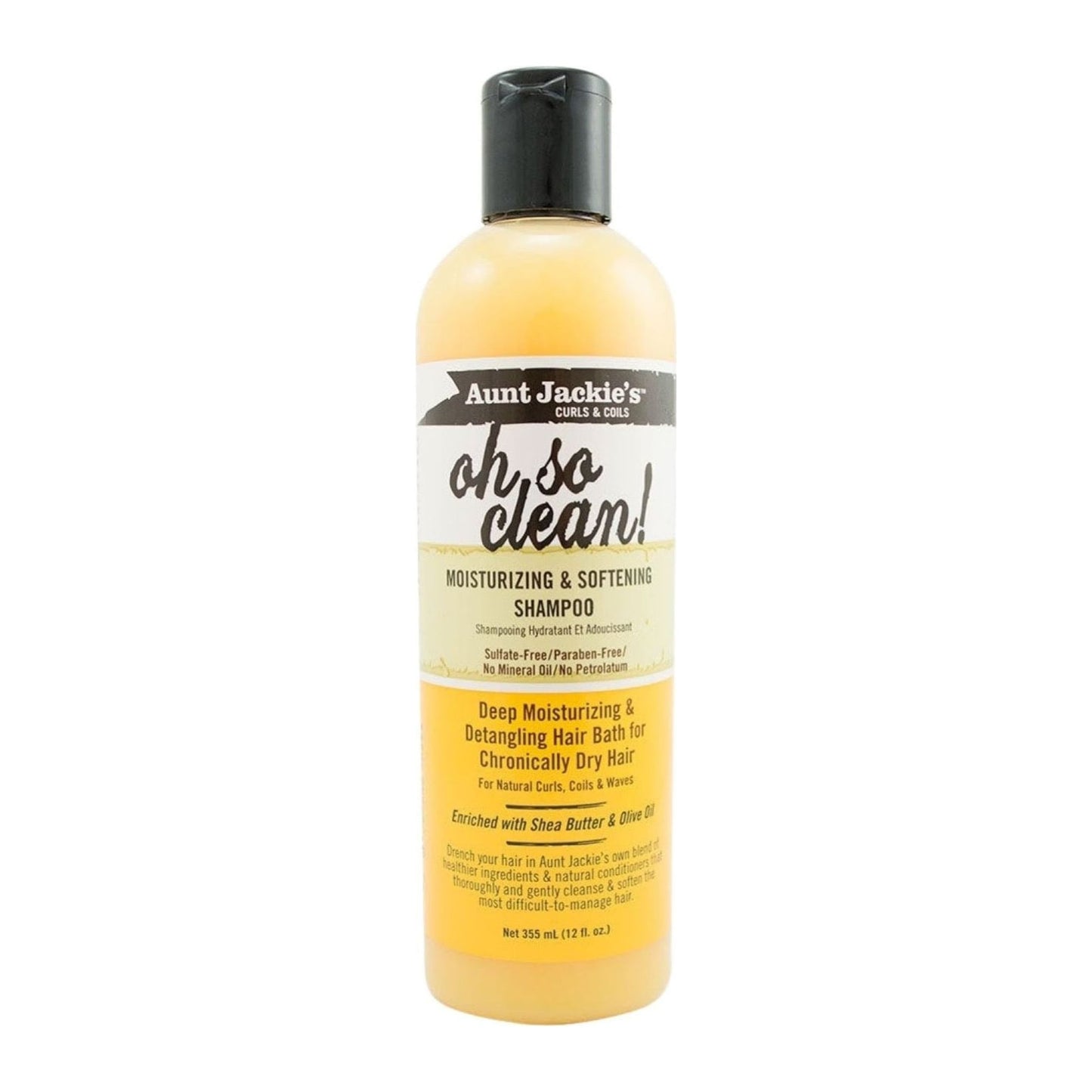 Aunt Jackies Oh So Clean Moisturizing & Softening Shampoo 355ml bottle