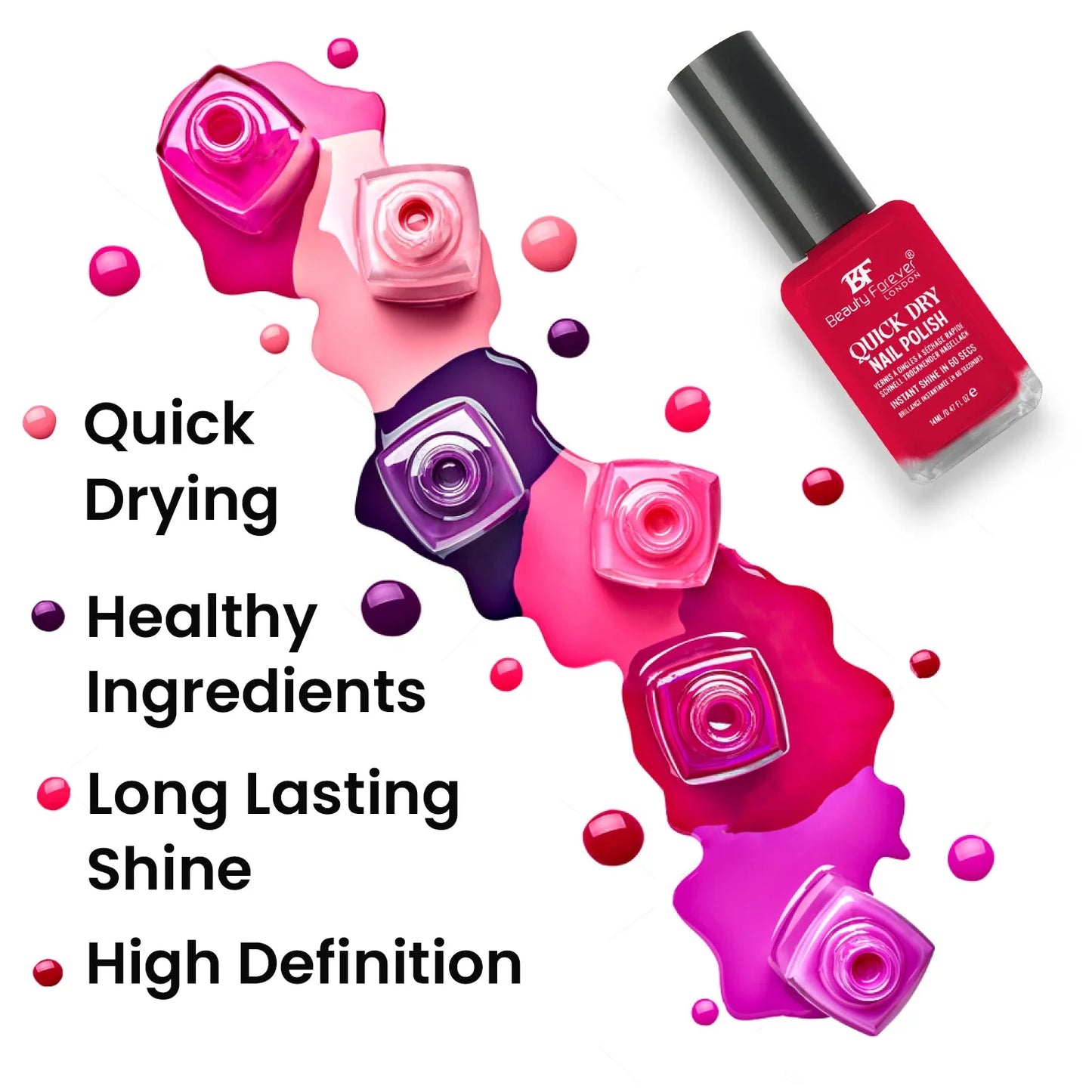 BF Beauty Forever Quick Dry Nail Polish 14ml