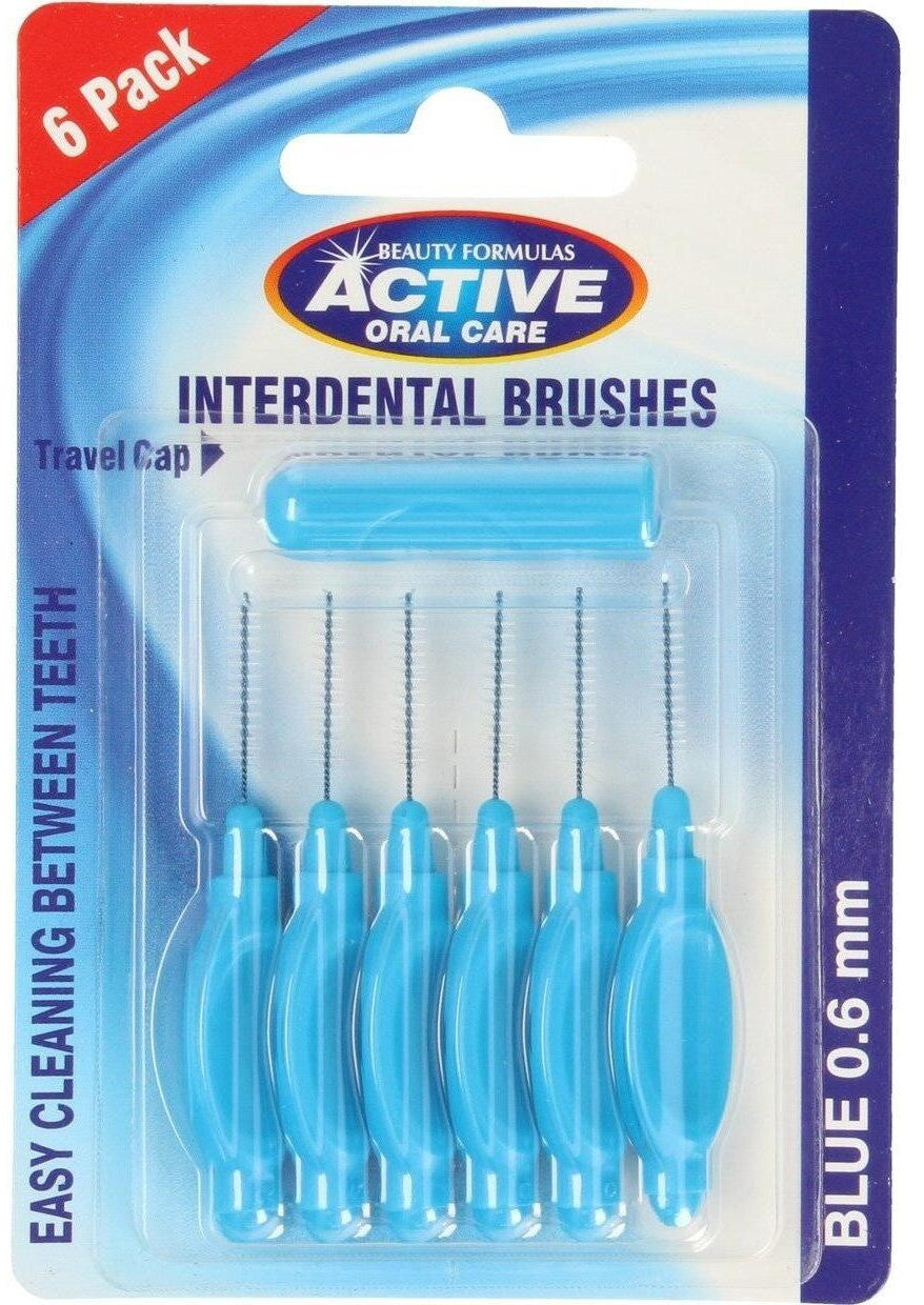 Beauty Formulas Interdental brushes Blue 0.6 mm 6 pieces