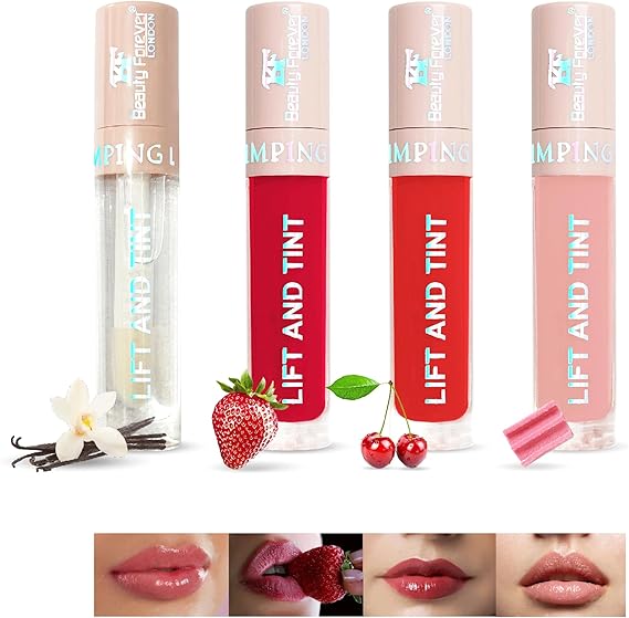 BF Beauty Forever London Lift and Tint Plumping Lip Gloss with Fruity Flavours and Vitamin E, Lip Plumper Lip Gloss, 6mls
