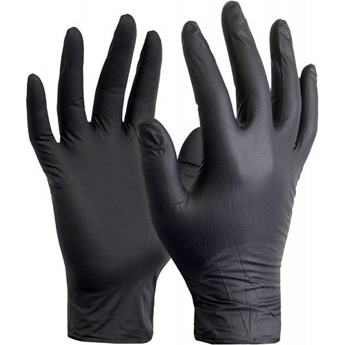 Red By Kiss Vinyl Gloves Black  ( L )