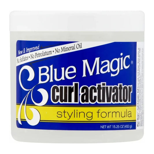 Blue Magic Curl Activator Styling Formula 15.25oz curl cream tub for curly and wavy hair