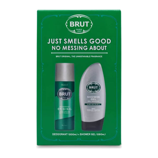Brut Just Smells Good gift set with 200ml deodorant and 250ml shower gel