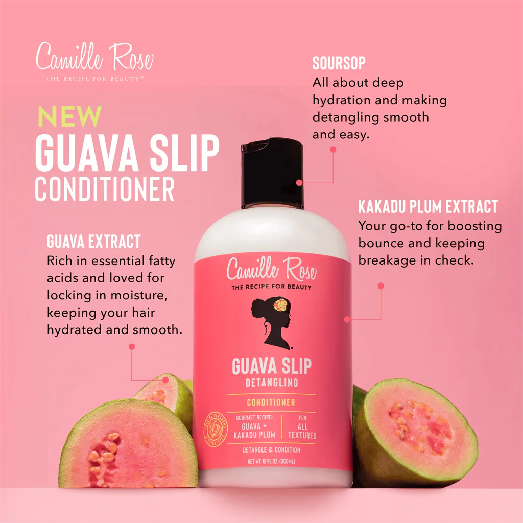 Camille Rose Guava Slip Detangling Conditioner 355ml bottle front view