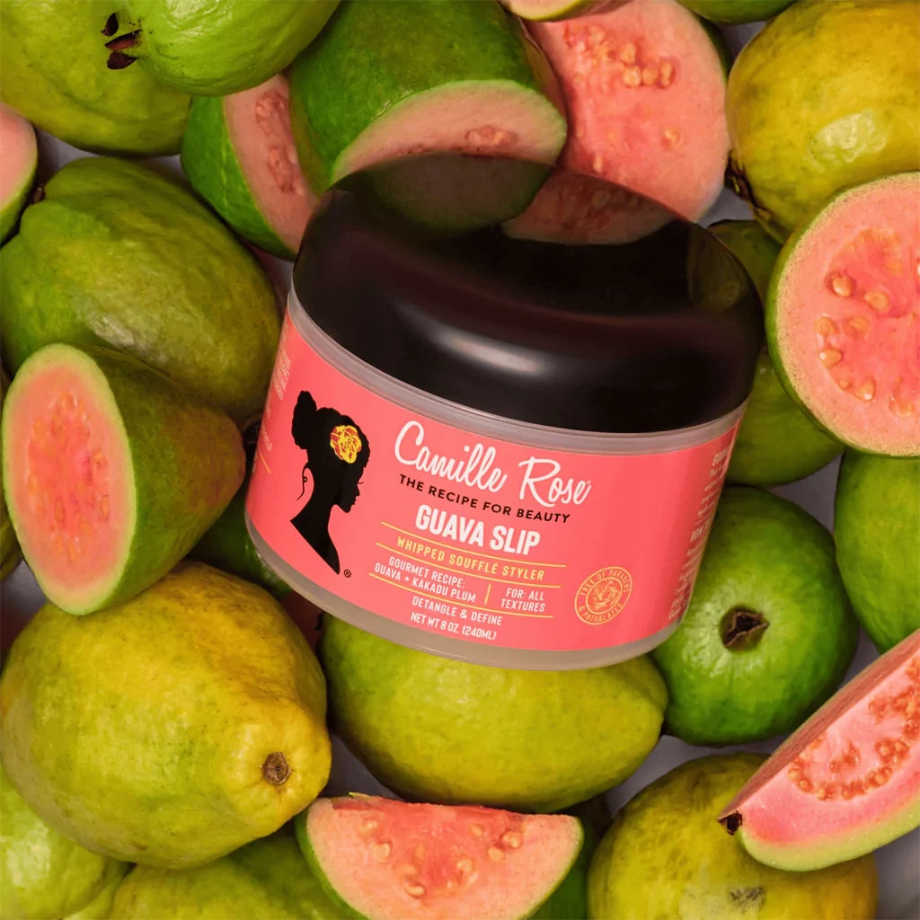 Camille Rose Guava Slip Whipped Souffle 8oz curl styling gel jar