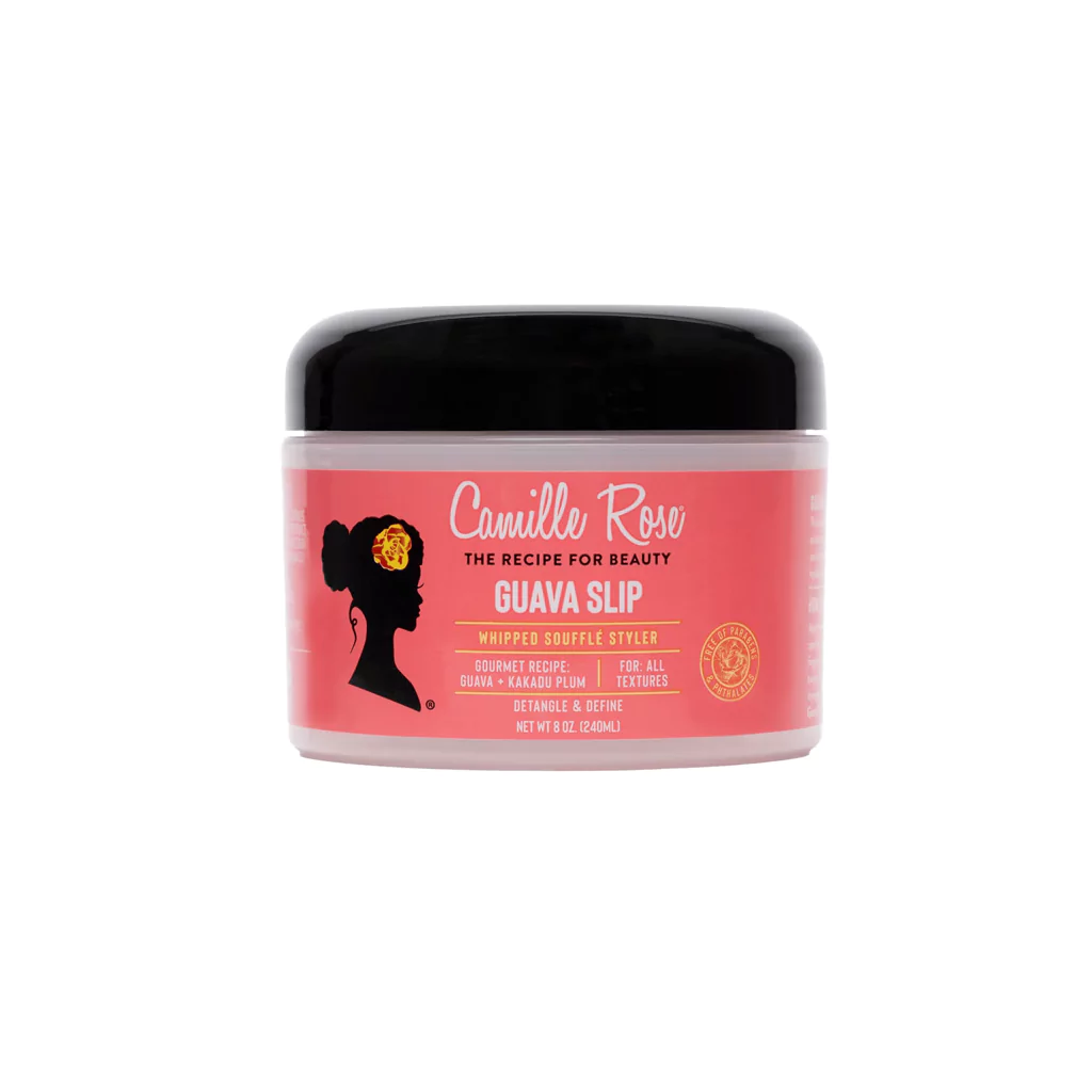Camille Rose Guava Slip Whipped Souffle 8oz curl styling gel jar