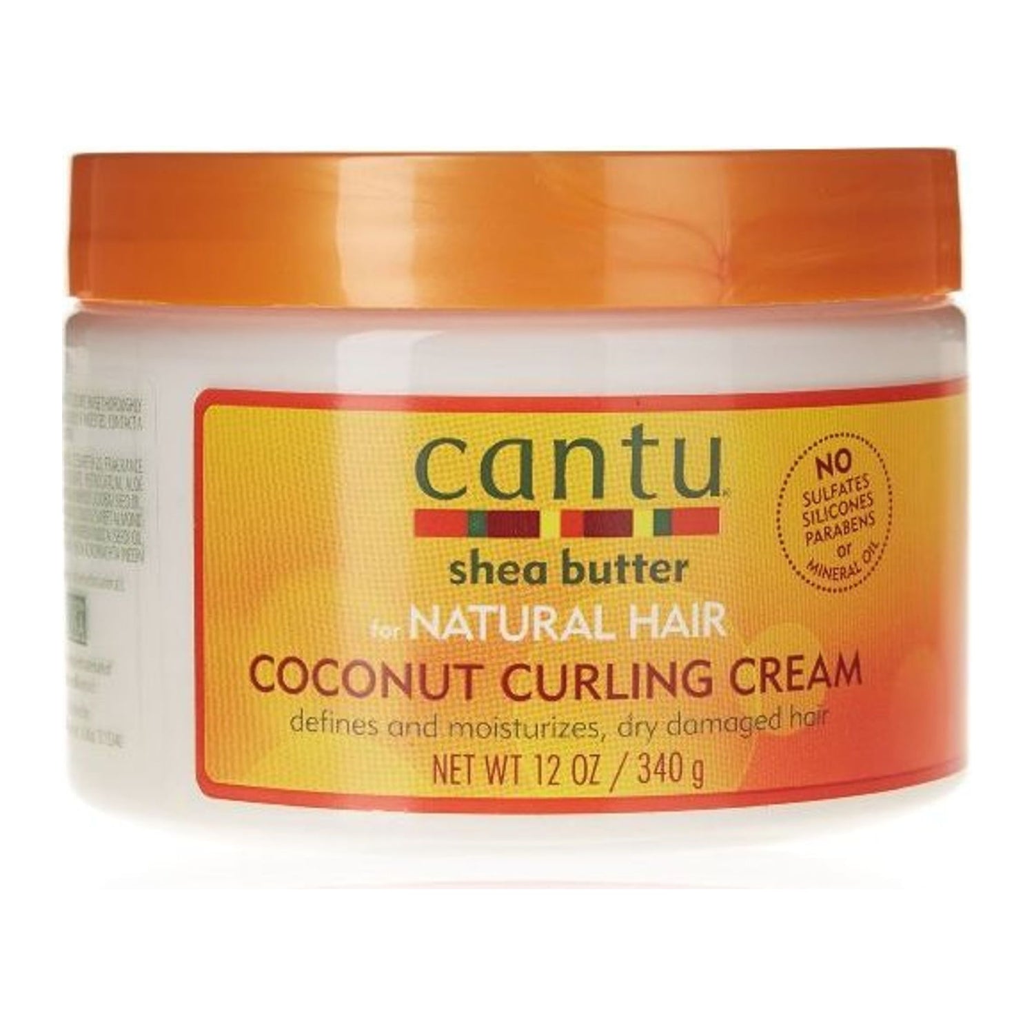 Cantu Shea Butter Coconut Curling Cream 12oz tub for natural curls and coils