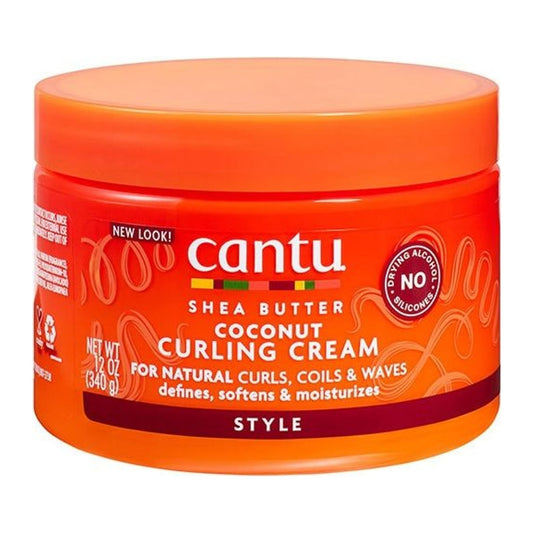 Cantu Shea Butter Coconut Curling Cream 12oz tub for natural curls and coils