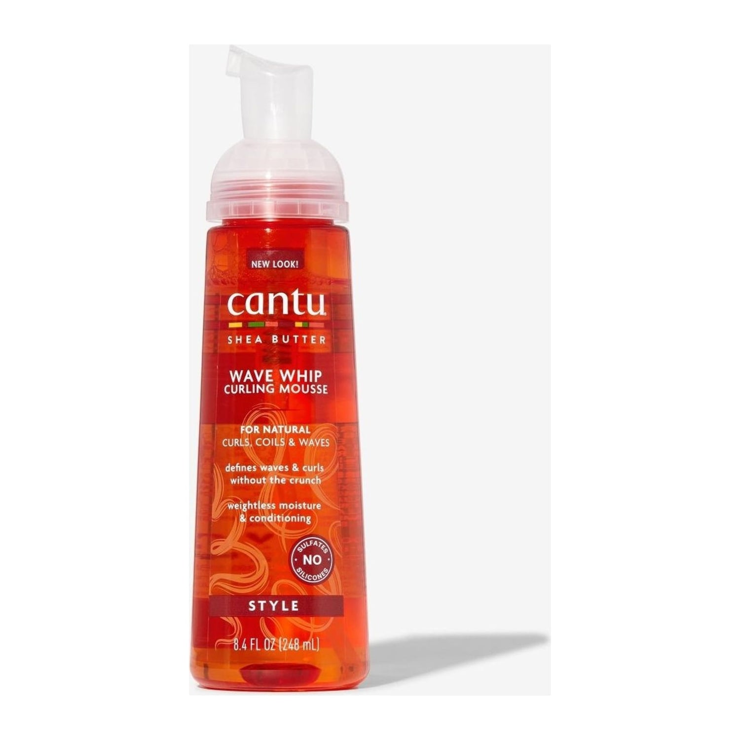 Cantu Shea Butter Natural Hair Wave Whip Curling Mousse 238g bottle for defined waves and curls