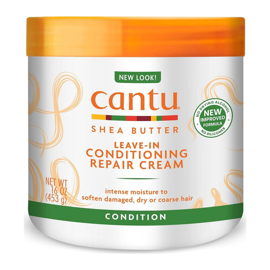 Cantu Shea Butter Leave-In Conditioning Repair Cream 453g jar for dry damaged hair