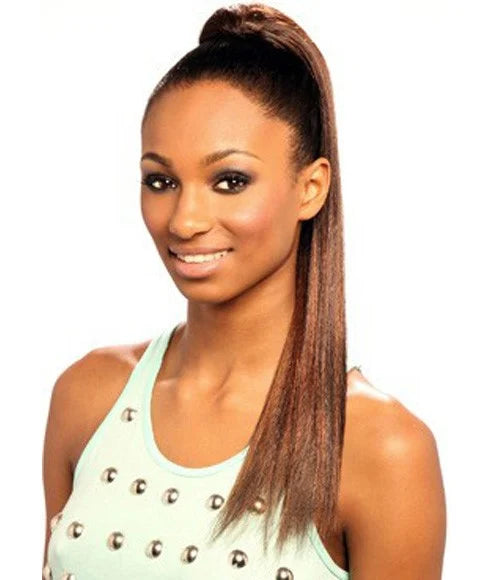 Cherish Drawstring Ponytail Yaky Straight 18"